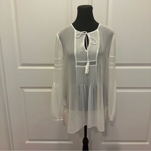 Tommy Hilfiger White Sheer Blouse